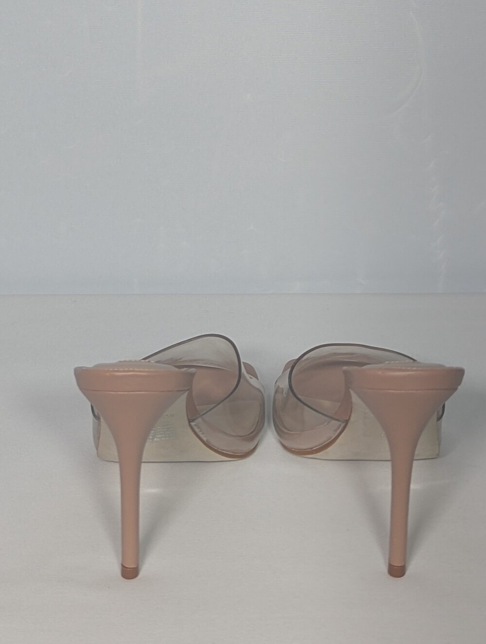 Steve Madden Womens Open toe heel with clear strap sz 8 cream - Picture 3 of 4